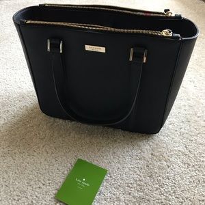 Kate Spade Black Handbag with Gold Hardware